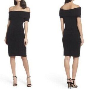 Dalia MacPhee black off-shoulder dress. Size M.